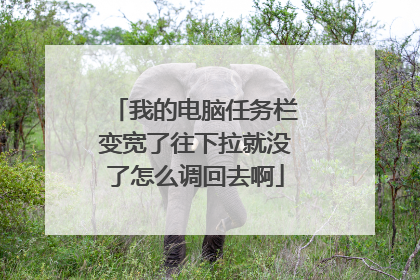 我的电脑任务栏变宽了往下拉就没了怎么调回去啊