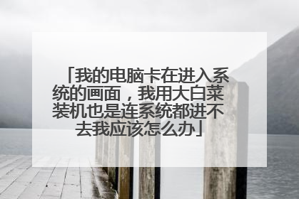 我的电脑卡在进入系统的画面，我用大白菜装机也是连系统都进不去我应该怎么办