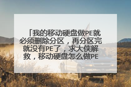 我的移动硬盘做PE就必须删除分区,再分区完就没有PE了,求大侠解救,移动硬盘怎么做PE,分区PE不会丢
