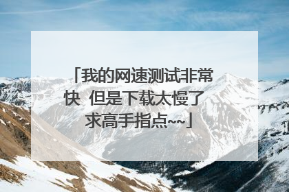 我的网速测试非常快 但是下载太慢了 求高手指点~~