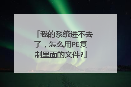 我的系统进不去了,怎么用PE复制里面的文件?