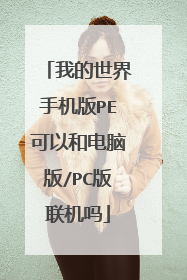 我的世界手机版PE可以和电脑版/PC版联机吗