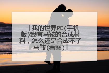 我的世界PE(手机版)我有马鞍的合成材料,怎么还是合成不了马鞍(看图)