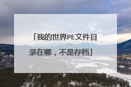 我的世界PE文件目录在哪，不是存档