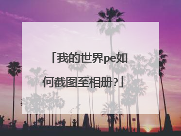 我的世界pe如何截图至相册?
