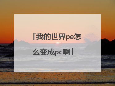 我的世界pe怎么变成pc啊