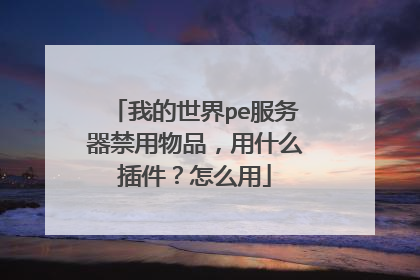 我的世界pe服务器禁用物品,用什么插件?怎么用