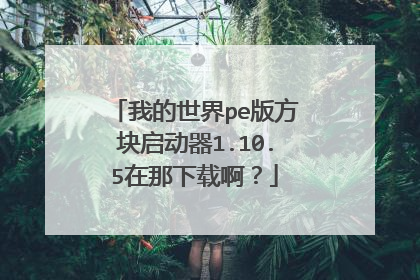 我的世界pe版方块启动器1.10.5在那下载啊？