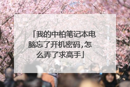我的中柏笔记本电脑忘了开机密码,怎么弄了求高手