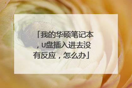 我的华硕笔记本,U盘插入进去没有反应,怎么办