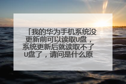 我的华为手机系统没更新前可以读取U盘,系统更新后就读取不了U盘了,请问是什么原因?怎么解决?