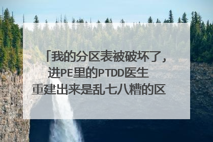 我的分区表被破坏了,进PE里的PTDD医生重建出来是乱七八糟的区,重启后PQ还是错误,无法ghost景象