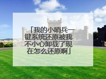 我的小哨兵一键系统还原被我不小心卸载了现在怎么还原啊