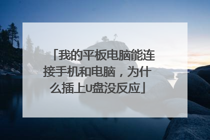 我的平板电脑能连接手机和电脑，为什么插上U盘没反应