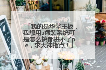 我的是华擎主板，我想用u盘装系统可是怎么搞都进不了pe，求大神指点！