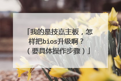 我的是技嘉主板,怎样把bios升级啊?(要具体操作步骤)