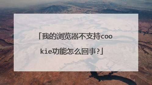 我的浏览器不支持cookie功能怎么回事?