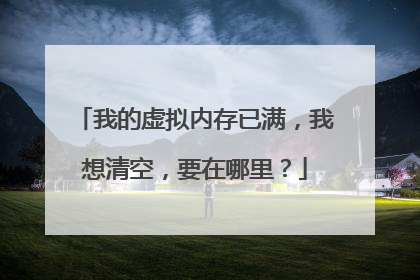 我的虚拟内存已满,我想清空,要在哪里?