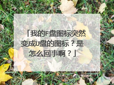 我的F盘图标突然变成U盘的图标?是怎么回事啊?