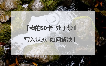 我的SD卡 处于禁止写入状态 如何解决
