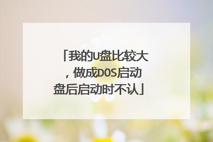 我的U盘比较大,做成DOS启动盘后启动时不认
