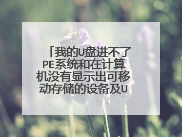 我的U盘进不了PE系统和在计算机没有显示出可移动存储的设备及U盘盘符G,偶然盘符G会出现?