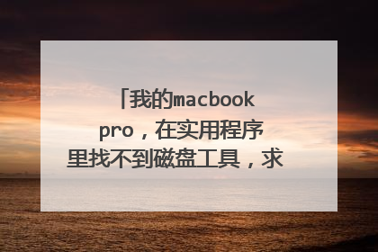我的macbook pro,在实用程序里找不到磁盘工具,求怎样格式化u盘?