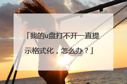 我的u盘打不开一直提示格式化,怎么办?
