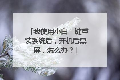 我使用小白一键重装系统后,开机后黑屏,怎么办?
