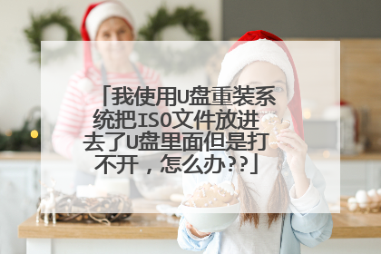 我使用U盘重装系统把ISO文件放进去了U盘里面但是打不开,怎么办??
