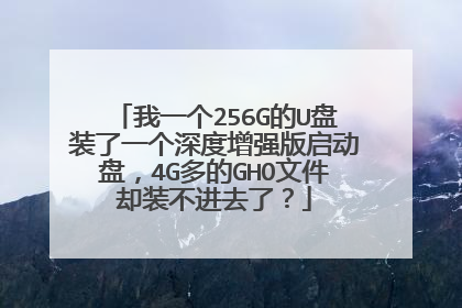我一个256G的U盘装了一个深度增强版启动盘,4G多的GHO文件却装不进去了?