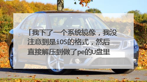 我下了一个系统镜像,我没注意到是iOS的格式,然后直接解压到做了pe的U盘里,进入pe打开exe的