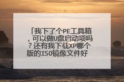 我下了个PE工具箱,可以做U盘启动项吗?还有我下载XP哪个版的ISO镜像文件好?我想要纯净版的