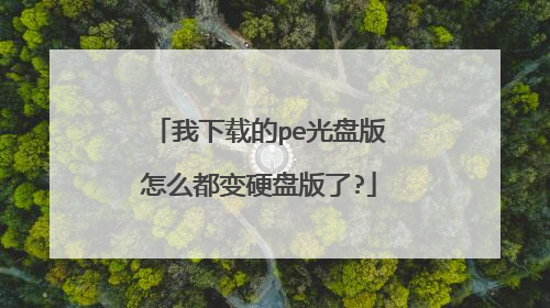 我下载的pe光盘版怎么都变硬盘版了?