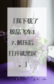 我下载了极品飞车17.解压后打开就黑屏。