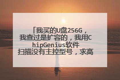 我买的U盘256G,我查过是扩容的,我用ChipGenius软件扫描没有主控型号,求高手指点如何量产。