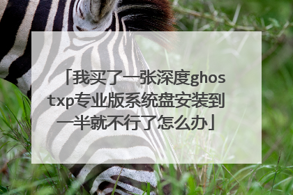 我买了一张深度ghostxp专业版系统盘安装到一半就不行了怎么办