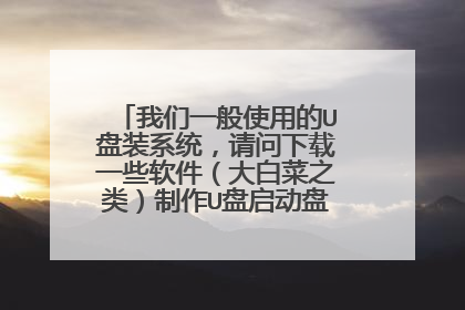 我们一般使用的U盘装系统,请问下载一些软件(大白菜之类)制作U盘启动盘的原理是什么?