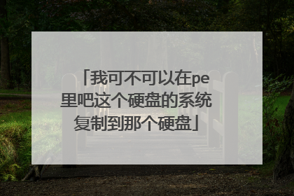 我可不可以在pe里吧这个硬盘的系统复制到那个硬盘