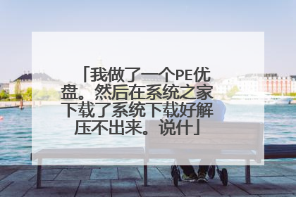 我做了一个PE优盘。然后在系统之家下载了系统下载好解压不出来。说什