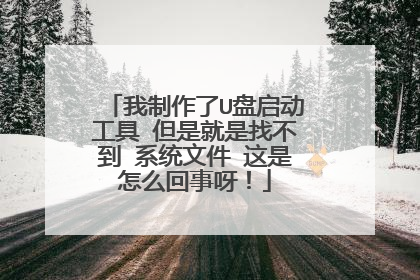 我制作了U盘启动工具 但是就是找不到 系统文件 这是怎么回事呀!