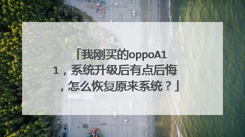 我刚买的oppoA11，系统升级后有点后悔，怎么恢复原来系统？