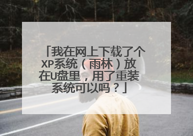 我在网上下载了个XP系统(雨林)放在U盘里,用了重装系统可以吗?