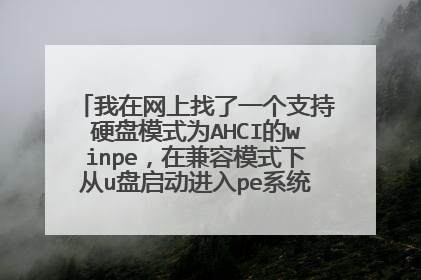 我在网上找了一个支持硬盘模式为AHCI的winpe,在兼容模式下从u盘启动进入pe系统,能否看见硬盘???