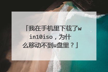 我在手机里下载了win10iso，为什么移动不到u盘里？