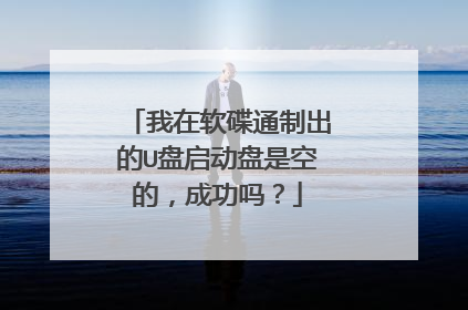我在软碟通制出的U盘启动盘是空的，成功吗？