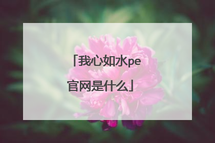 我心如水pe官网是什么