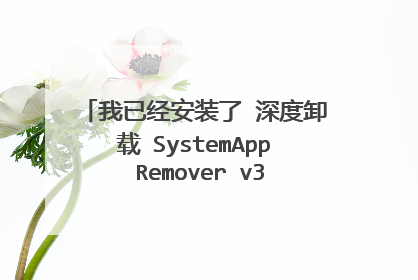 我已经安装了 深度卸载 SystemApp Remover v3.5 点击进去之后提示:没有发现ROOT权限,系统程序不能被卸载