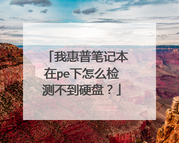 我惠普笔记本在pe下怎么检测不到硬盘？