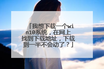我想下载一个win10系统，在网上找到下载地址，下载到一半不会动了？